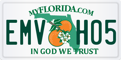 FL license plate EMVH05