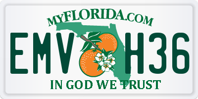 FL license plate EMVH36