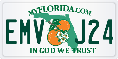 FL license plate EMVJ24