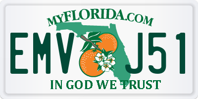 FL license plate EMVJ51