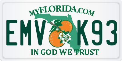 FL license plate EMVK93