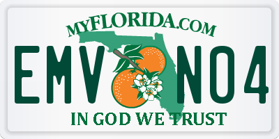 FL license plate EMVN04