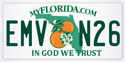 FL license plate EMVN26