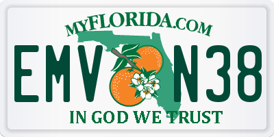 FL license plate EMVN38
