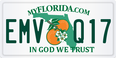 FL license plate EMVQ17