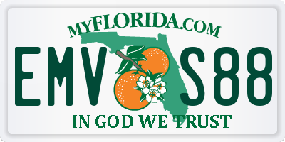 FL license plate EMVS88