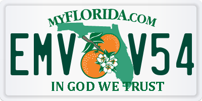 FL license plate EMVV54