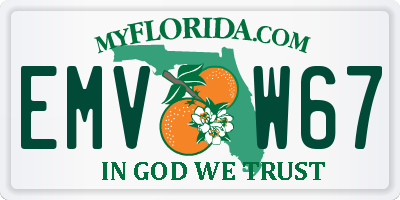 FL license plate EMVW67