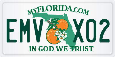 FL license plate EMVX02