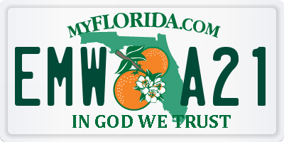 FL license plate EMWA21