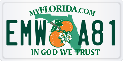 FL license plate EMWA81