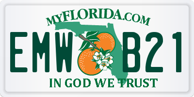 FL license plate EMWB21