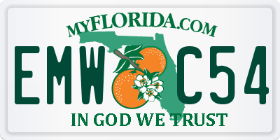 FL license plate EMWC54