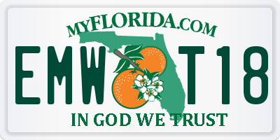 FL license plate EMWT18