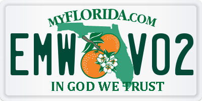 FL license plate EMWV02