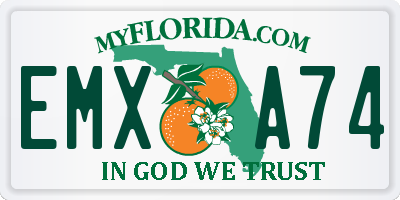 FL license plate EMXA74