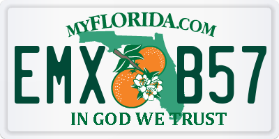 FL license plate EMXB57