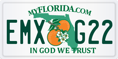 FL license plate EMXG22