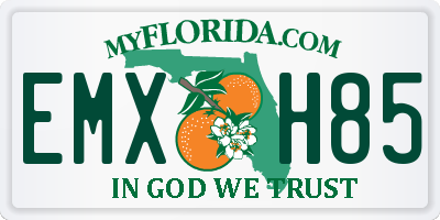 FL license plate EMXH85