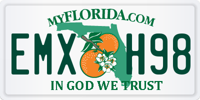 FL license plate EMXH98