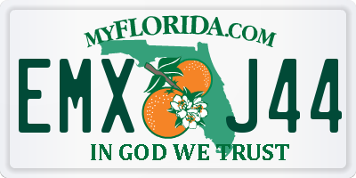FL license plate EMXJ44