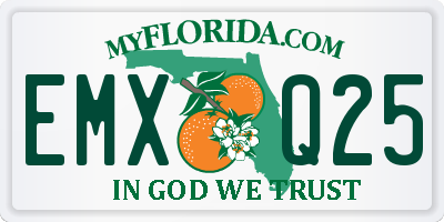 FL license plate EMXQ25