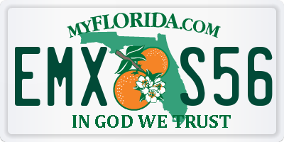 FL license plate EMXS56