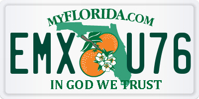FL license plate EMXU76