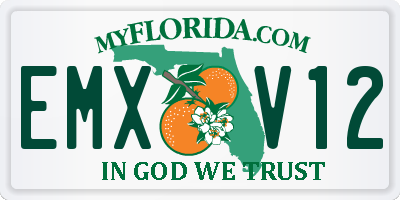 FL license plate EMXV12