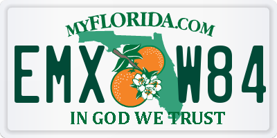 FL license plate EMXW84