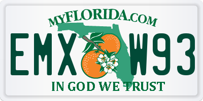 FL license plate EMXW93