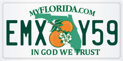 FL license plate EMXY59