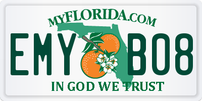 FL license plate EMYB08