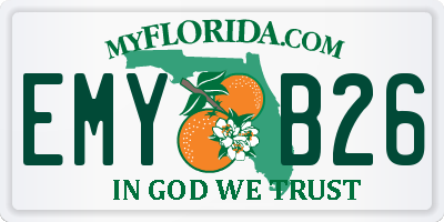 FL license plate EMYB26