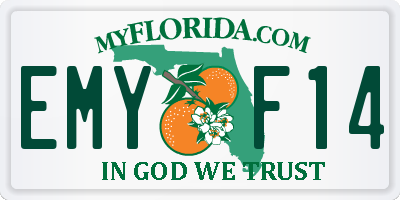 FL license plate EMYF14