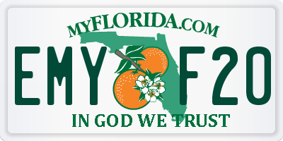 FL license plate EMYF20