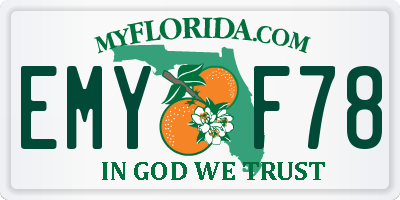 FL license plate EMYF78