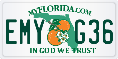 FL license plate EMYG36