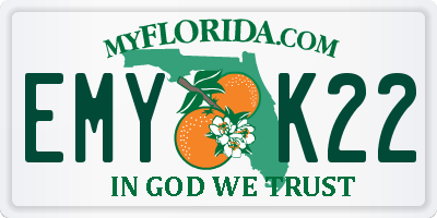 FL license plate EMYK22
