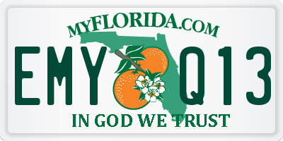 FL license plate EMYQ13