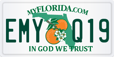 FL license plate EMYQ19