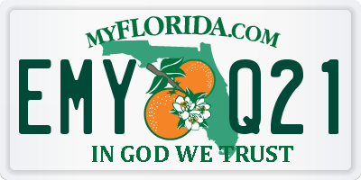 FL license plate EMYQ21