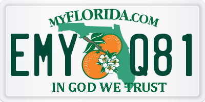 FL license plate EMYQ81