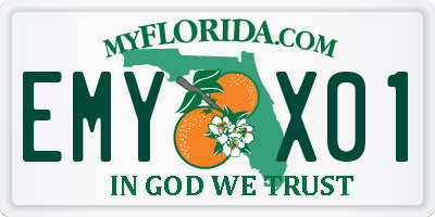 FL license plate EMYX01