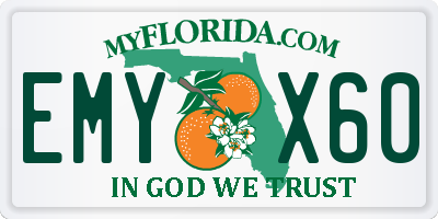 FL license plate EMYX60