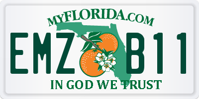FL license plate EMZB11