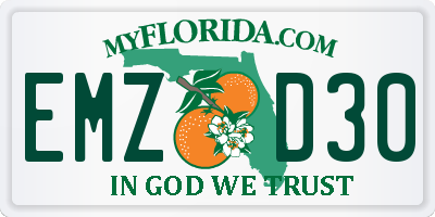 FL license plate EMZD30