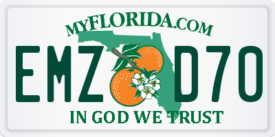 FL license plate EMZD70