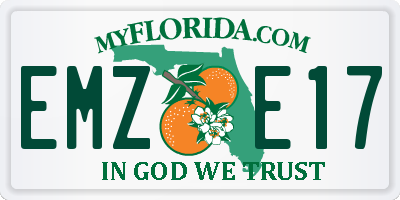 FL license plate EMZE17