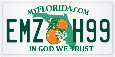 FL license plate EMZH99